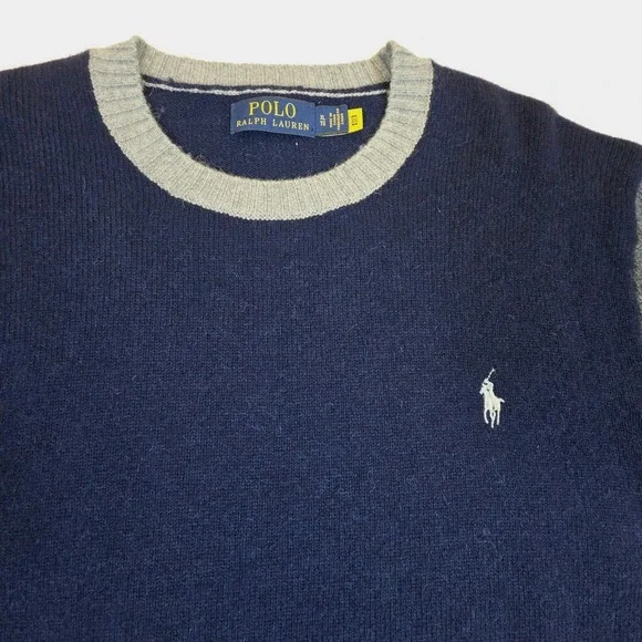 Polo Ralph Lauren Wool Alpaca Color-block Knit Crewneck Sweater Mens XL  Preppy - Picture 3 of 10